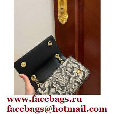 Dolce  &  Gabbana Calfskin 3.5 Chain phone bag Python Print